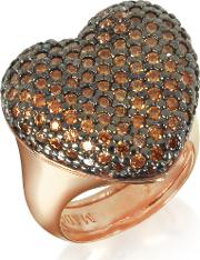  Rose Sterling Silver Youme Ring Wchampagne Cubic Zirconia