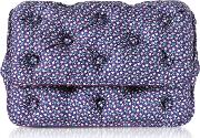 Turtles Printed Violet Satin Silk Carmen Shoulder Bag