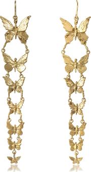 Bernard Delettrez Earrings, Butterflies Bronze Earrings 