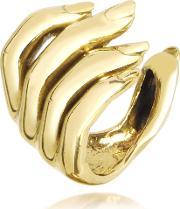 Goldtone Open Hand Women S Bronze Ring