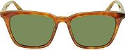  Cl 41065s Thin Squared Havanna Acetate Women's Sunglasses