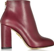  Alba Burgundy Leather Ankle Boot