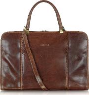 Double Handle Leather Briefcase