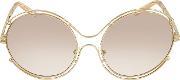 Isidora Ce 122s Oval Oversized Metal Women's Sunglasses