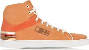 D'acquasparta - D Plus B Orange High Top Suede Sneaker 