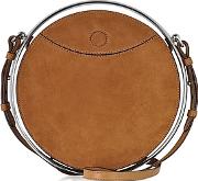  Senape Suede Circle Shoulder Bag