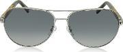 Ez0010 14b Chrome Polarized Aviator Men S Sunglasses