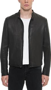  Black Leather Men's Biker Jacket