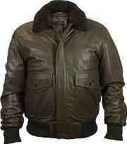  Men's Dark Brown Chevrette Two-pocket Jacket Wfur Collar