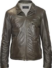 Men's Dark Brown Genuine Leather Motorcycle Jacket
