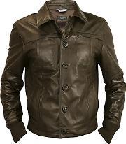  Men's Dark Brown Leather Jacket
