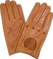  Men's Tan Italian Leather Driving Gloves