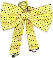 Yellow Polkadot Pre Tied Bowtie