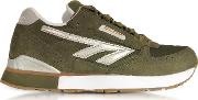  Silver Shadow Olivesilverwhite Mesh And Suede Men's Trainers
