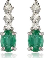 Incanto Royale Earrings, Emerald And Diamond 18k Gold Drop Earrings 