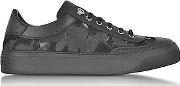  Ace Black Camo Fabric Mix Low Top Sneakers