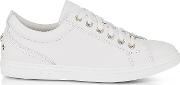  Cash Sml Ultra White Leather Low Top Sneakers Wstudded Stars