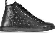 Colt Black Leather Sport High Top Sneakers Wmulti Stars