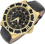  Leo - 18k Gold And Crocodile Leather Automatic Watch