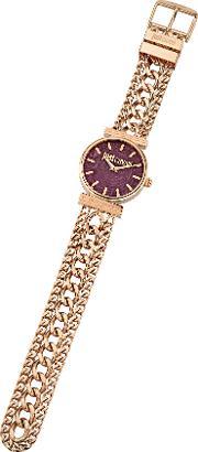 Just Couture Rose Gold Tone Stainless Steel Women's Watch