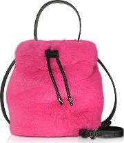 Carine X Karl Fur Bucket Bag