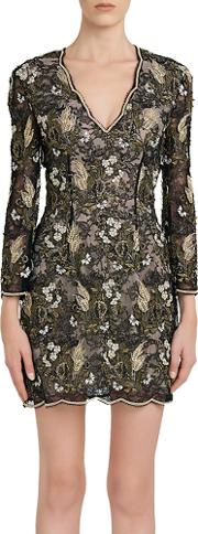 La Perla Dresses & Jumpsuits, Cocktail Looks Black And Gold Embroidered Lace Dress 