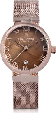  Chimaera Rose Gold Stainless Steel Watch Wbrown Dial