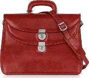 L.a.p.a. Briefcases, Women's Red Leather Briefcase 