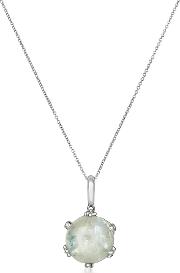 Mia & Beverly Necklaces, Spectrolite And Diamond 18k Gold Charm Necklace 