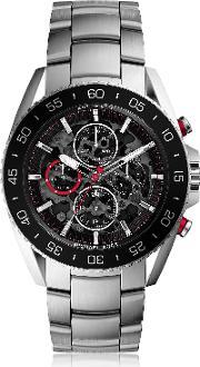 Jetmaster Silver Tone Stainless Steel Men's Chrono Watch