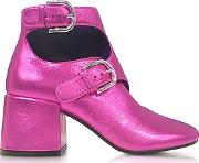  Pink Laminated Leather Bootie