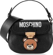Black Teddy Bear Top Handle Shoulder Bag