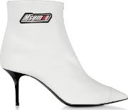 White  Signature Ankle Boots