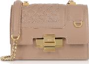Powder Pink Quilted Leather Mini Alice Shoulder Bag