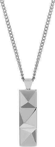  In'n'out Tag Necklace Silver