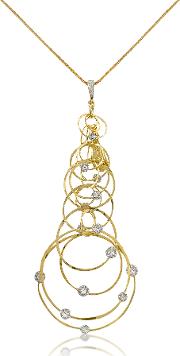 Orlando Orlandini Necklaces, Scintille Diamond 18k Yellow Gold Pendant Necklace 
