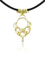 Orlando Orlandini Necklaces, Scintille Diamond Drop 18k Yellow Gold Pendant Necklace 