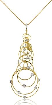  Scintille - Diamond 18k Yellow Gold Pendant Necklace