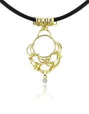  Scintille - Diamond Drop 18k Yellow Gold Pendant Necklace