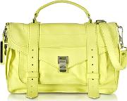  Ps1 Medium Pale Citrus Lux Leather Satchel Bag