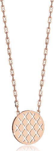 Melrose Rose Gold Over Bronze Necklace Wround Charm 