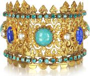  Golden Brass Camelot Cuff Bracelet