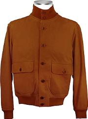 . - Men's Chocolate Brown Italian Suede Two-pocket Jacket