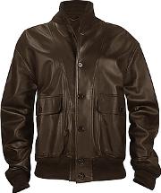 . - Men's Dark Brown Italian Nappa Leather Two-pocket Jacket