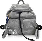 Joy Rider Gray Viscose Backpack