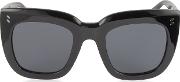 Sc0033s Square Cat Eye Acetate Women's Sunglasses 