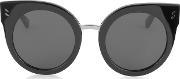 Sc0036s Round Cat Eye Acetate Women's Sunglasses 