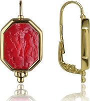  Classics Collection - Red 18k Gold Drop Earrings
