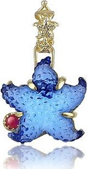  Marina Collection - Blue Starfish Ruby & 18k Gold Pendant