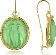 Tagliamonte Cameo, Three Graces 18k Gold Mother Of Pearl Cameo Earrings 